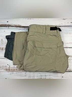 Burton Tan Cargo Snowboarding Pants with Black Waist Tabs